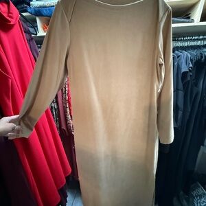 Harve Benard Classic Camel Long Sleeve Dress